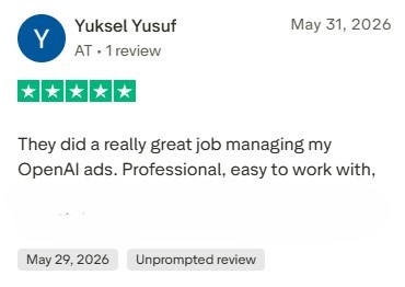 Five-star Trustpilot review from Yuksel Yusuf.
